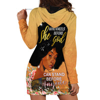 Personalized African Black Women Hoodie Dress She Who Kneels Before God - Wonder Print Shop