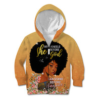 Personalized African Black Women Kid Hoodie She Who Kneels Before God - Wonder Print Shop