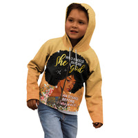 Personalized African Black Women Kid Hoodie She Who Kneels Before God - Wonder Print Shop