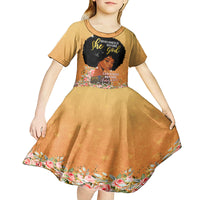 Personalized African Black Women Kid Short Sleeve Dress She Who Kneels Before God - Wonder Print Shop