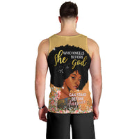Personalized African Black Women Men Tank Top She Who Kneels Before God - Wonder Print Shop