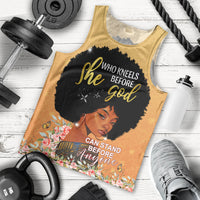 Personalized African Black Women Men Tank Top She Who Kneels Before God - Wonder Print Shop
