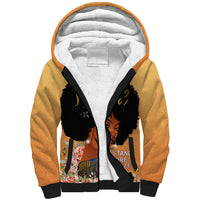 Personalized African Black Women Sherpa Hoodie She Who Kneels Before God - Wonder Print Shop