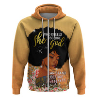 Personalized African Black Women Zip Hoodie She Who Kneels Before God - Wonder Print Shop