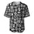 Mix Adinkra Baseball Jersey Black Pattern - Wonder Print Shop