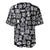 Mix Adinkra Baseball Jersey Black Pattern - Wonder Print Shop