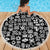 Mix Adinkra Beach Blanket Black Pattern - Wonder Print Shop