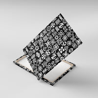 Mix Adinkra Canvas Wall Art Black Pattern - Wonder Print Shop