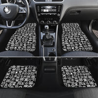 Mix Adinkra Car Mats Black Pattern - Wonder Print Shop