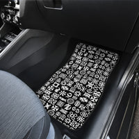 Mix Adinkra Car Mats Black Pattern - Wonder Print Shop