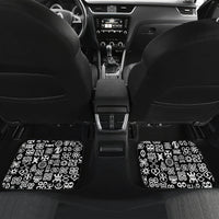 Mix Adinkra Car Mats Black Pattern - Wonder Print Shop