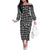 Mix Adinkra Family Matching Off The Shoulder Long Sleeve Dress and Hawaiian Shirt Black Pattern - Wonder Print Shop