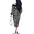 Mix Adinkra Family Matching Off The Shoulder Long Sleeve Dress and Hawaiian Shirt Black Pattern - Wonder Print Shop