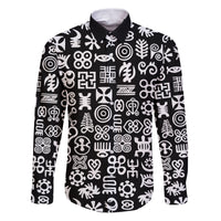 Mix Adinkra Family Matching Puletasi and Hawaiian Shirt Black Pattern - Wonder Print Shop