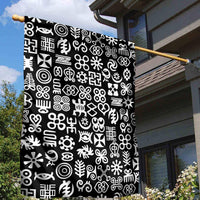 Mix Adinkra Garden Flag Black Pattern - Wonder Print Shop