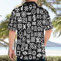 Mix Adinkra Hawaiian Shirt Black Pattern - Wonder Print Shop