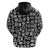 Mix Adinkra Hoodie Black Pattern - Wonder Print Shop