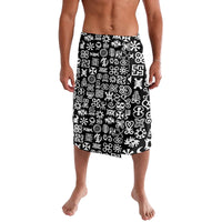 Mix Adinkra Lavalava Black Pattern - Wonder Print Shop