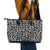 Mix Adinkra Leather Tote Bag Black Pattern - Wonder Print Shop