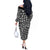 Mix Adinkra Off The Shoulder Long Sleeve Dress Black Pattern - Wonder Print Shop