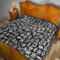 Mix Adinkra Quilt Black Pattern - Wonder Print Shop