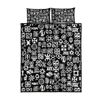 Mix Adinkra Quilt Bed Set Black Pattern - Wonder Print Shop