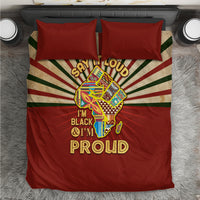 I'm Black and I'm Proud African Bedding Set Hand Up Africa Map Art - Wonder Print Shop
