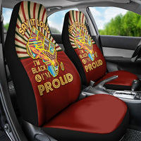 I'm Black and I'm Proud African Car Seat Cover Hand Up Africa Map Art - Wonder Print Shop