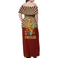 I'm Black and I'm Proud African Family Matching Off Shoulder Maxi Dress and Hawaiian Shirt Hand Up Africa Map Art - Wonder Print Shop