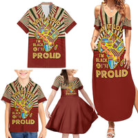 I'm Black and I'm Proud African Family Matching Summer Maxi Dress and Hawaiian Shirt Hand Up Africa Map Art - Wonder Print Shop