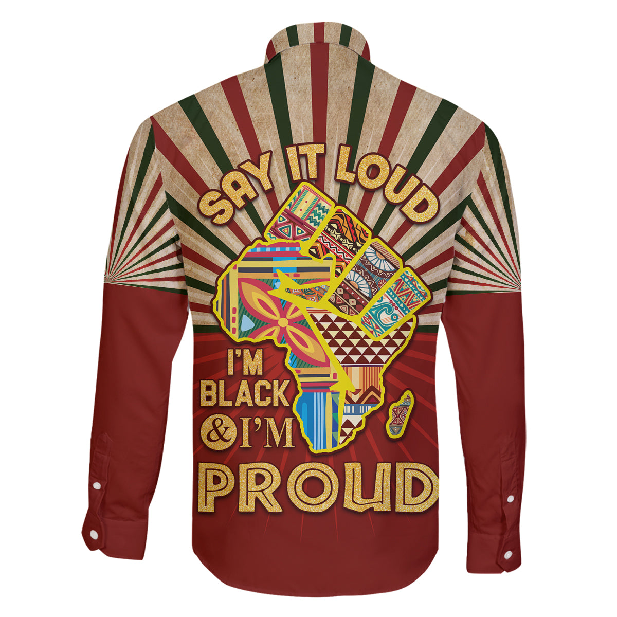 I'm Black and I'm Proud African Family Matching Summer Maxi Dress and Hawaiian Shirt Hand Up Africa Map Art - Wonder Print Shop