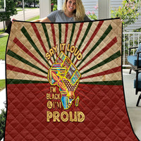 I'm Black and I'm Proud African Quilt Hand Up Africa Map Art - Wonder Print Shop