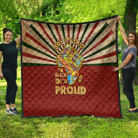 I'm Black and I'm Proud African Quilt Hand Up Africa Map Art - Wonder Print Shop