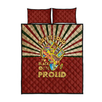 I'm Black and I'm Proud African Quilt Bed Set Hand Up Africa Map Art - Wonder Print Shop