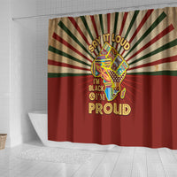 I'm Black and I'm Proud African Shower Curtain Hand Up Africa Map Art