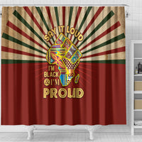 I'm Black and I'm Proud African Shower Curtain Hand Up Africa Map Art