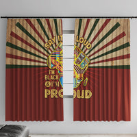 I'm Black and I'm Proud African Window Curtain Hand Up Africa Map Art - Wonder Print Shop