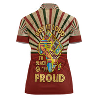 I'm Black and I'm Proud African Women Polo Shirt Hand Up Africa Map Art - Wonder Print Shop