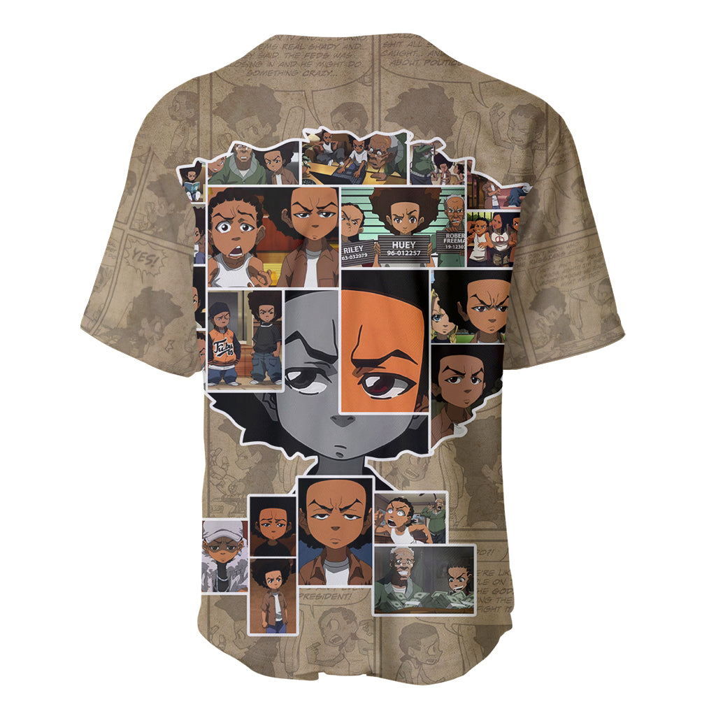 Huey Freeman Baseball Jersey African American - Wonder Print Shop