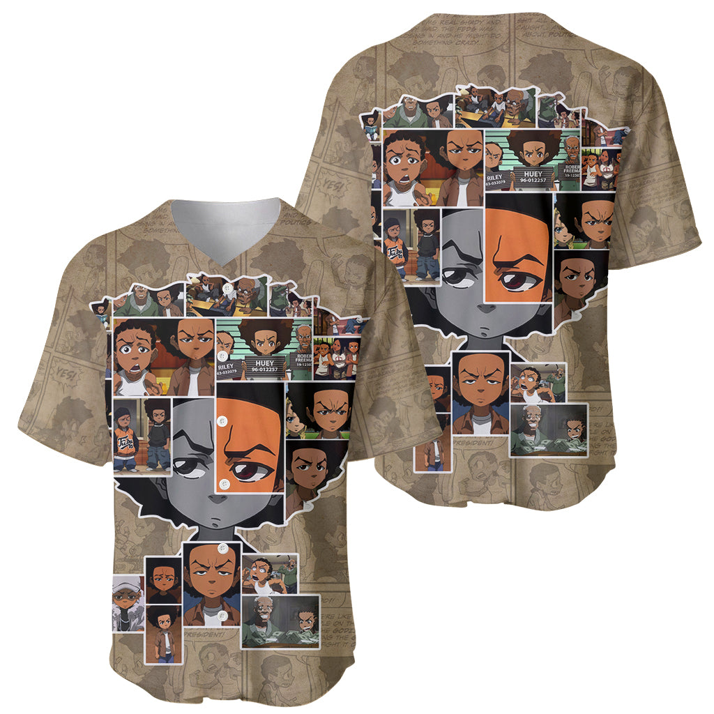 Huey Freeman Baseball Jersey African American - Wonder Print Shop