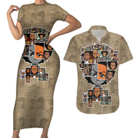 Huey Freeman Couples Matching Short Sleeve Bodycon Dress and Hawaiian Shirt African American - Wonder Print Shop