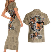Huey Freeman Couples Matching Short Sleeve Bodycon Dress and Hawaiian Shirt African American - Wonder Print Shop