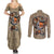 Huey Freeman Couples Matching Summer Maxi Dress and Long Sleeve Button Shirt African American - Wonder Print Shop