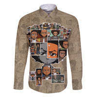 Huey Freeman Family Matching Long Sleeve Bodycon Dress and Hawaiian Shirt African American - Wonder Print Shop