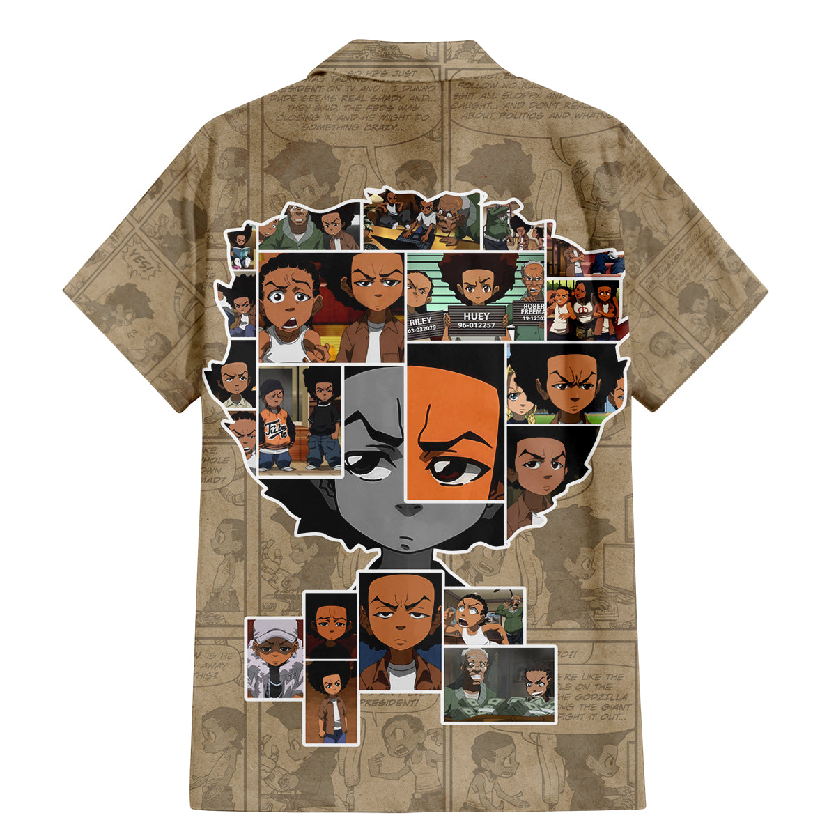 Huey Freeman Family Matching Mermaid Dress and Hawaiian Shirt African American - Wonder Print Shop
