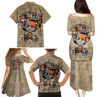 Huey Freeman Family Matching Puletasi and Hawaiian Shirt African American - Wonder Print Shop