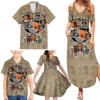 Huey Freeman Family Matching Summer Maxi Dress and Hawaiian Shirt African American - Wonder Print Shop