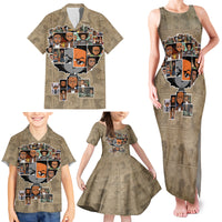 Huey Freeman Family Matching Tank Maxi Dress and Hawaiian Shirt African American - Wonder Print Shop