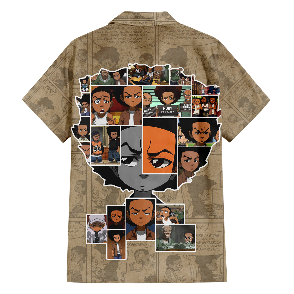 Huey Freeman Hawaiian Shirt African American - Wonder Print Shop