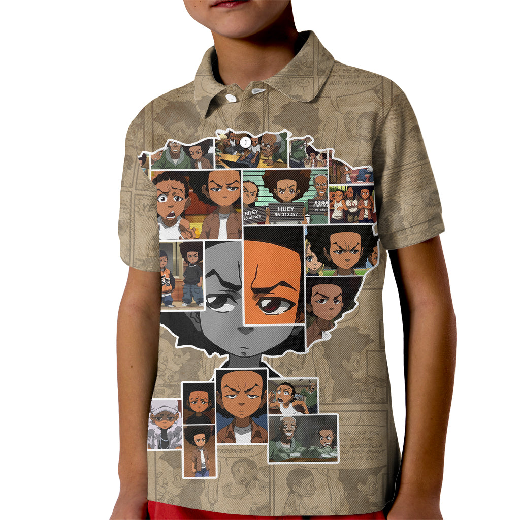 Huey Freeman Kid Polo Shirt African American - Wonder Print Shop